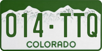CO license plate 014TTQ