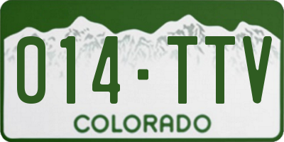 CO license plate 014TTV