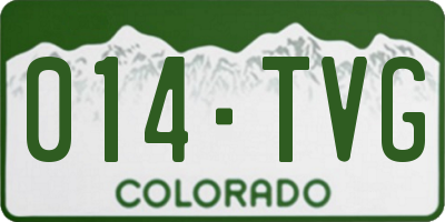 CO license plate 014TVG