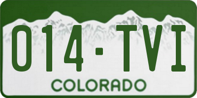 CO license plate 014TVI