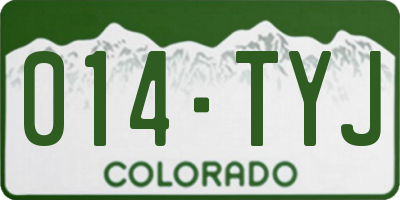 CO license plate 014TYJ