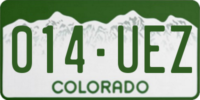 CO license plate 014UEZ