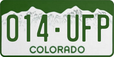 CO license plate 014UFP