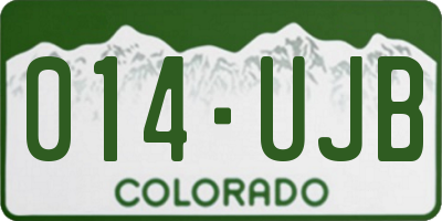 CO license plate 014UJB