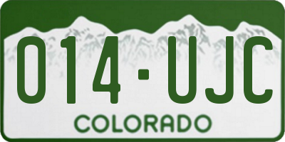 CO license plate 014UJC