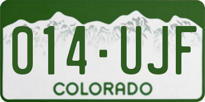 CO license plate 014UJF