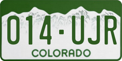 CO license plate 014UJR