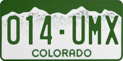 CO license plate 014UMX