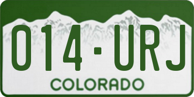 CO license plate 014URJ