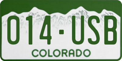 CO license plate 014USB
