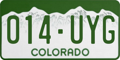 CO license plate 014UYG