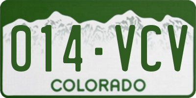 CO license plate 014VCV