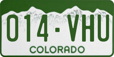 CO license plate 014VHU