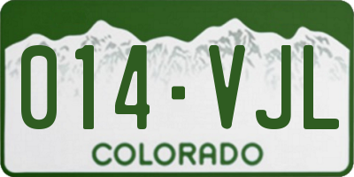 CO license plate 014VJL