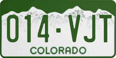 CO license plate 014VJT