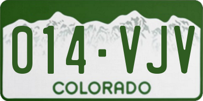CO license plate 014VJV