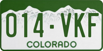 CO license plate 014VKF