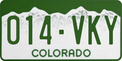 CO license plate 014VKY