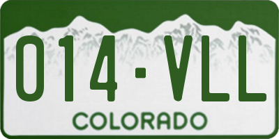 CO license plate 014VLL