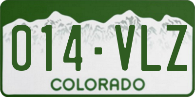 CO license plate 014VLZ