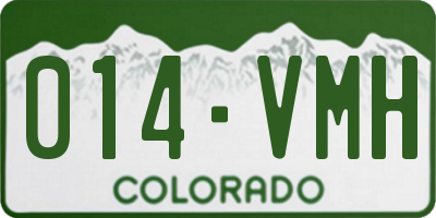 CO license plate 014VMH