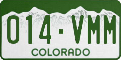 CO license plate 014VMM