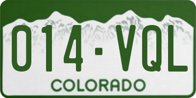 CO license plate 014VQL