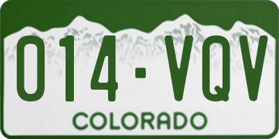 CO license plate 014VQV