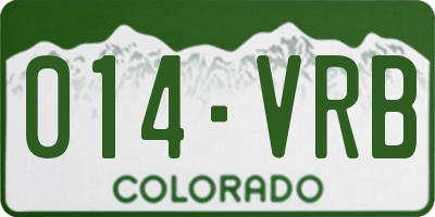 CO license plate 014VRB