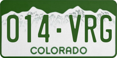CO license plate 014VRG