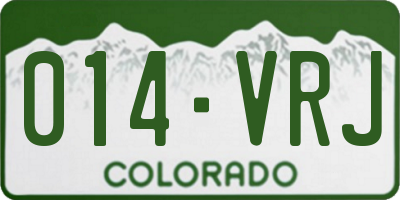 CO license plate 014VRJ