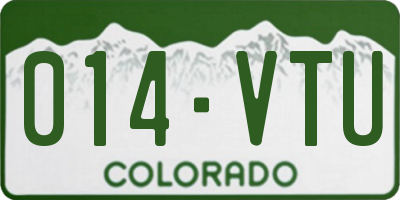 CO license plate 014VTU