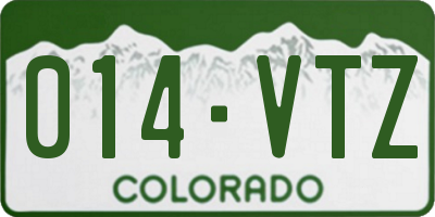 CO license plate 014VTZ
