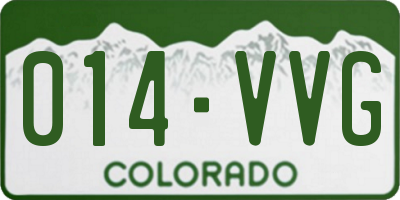 CO license plate 014VVG