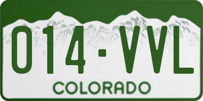 CO license plate 014VVL