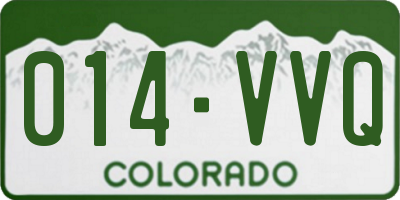 CO license plate 014VVQ