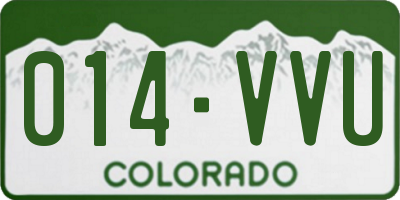 CO license plate 014VVU