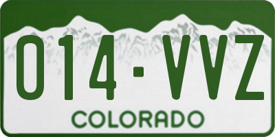 CO license plate 014VVZ