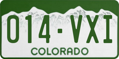 CO license plate 014VXI