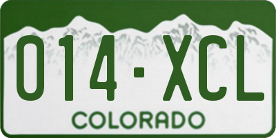 CO license plate 014XCL