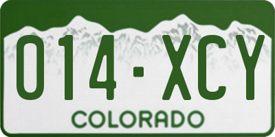 CO license plate 014XCY
