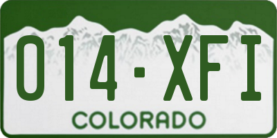 CO license plate 014XFI