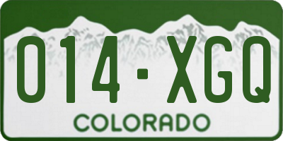 CO license plate 014XGQ