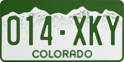 CO license plate 014XKY