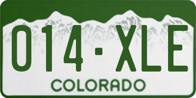 CO license plate 014XLE