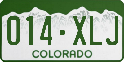 CO license plate 014XLJ