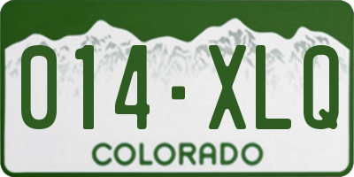 CO license plate 014XLQ