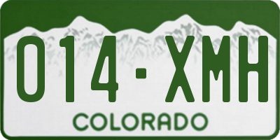 CO license plate 014XMH