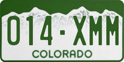 CO license plate 014XMM