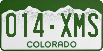 CO license plate 014XMS